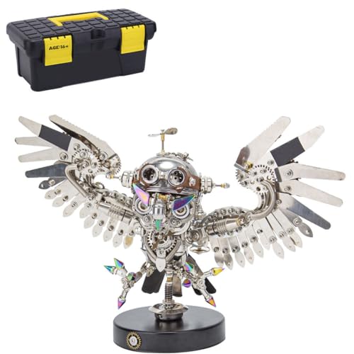 Joytopiaminds 3D-Metallpuzzle für Erwachsene, Mechanisches Steampunk-Modell Einer nachtaktiven Eule mit über 700 Teilen zum Selberbauen, mit LED-Licht, kreative Dekoration für Zuhause oder das Büro Joytopiaminds 3D-Metallpuzzle für Erwachsene, Mechanisches Steampunk-Modell Einer nachtaktiven Eule mit über 700 Teilen zum Selberbauen, mit LED-Licht, kreative Dekoration für Zuhause oder das Büro von Joytopiaminds