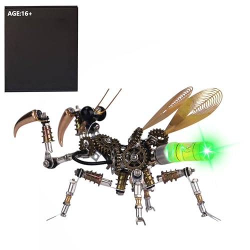 Joytopiaminds 3D-Metallpuzzle für Erwachsene, Steampunk-Mantis-Modell mit über 300 Teilen zum Selberbauen und leuchtendem Nachtlicht – kreative Dekoration für Zuhause oder das Büro Joytopiaminds 3D-Metallpuzzle für Erwachsene, Steampunk-Mantis-Modell mit über 300 Teilen zum Selberbauen und leuchtendem Nachtlicht – kreative Dekoration für Zuhause oder das Büro von Joytopiaminds