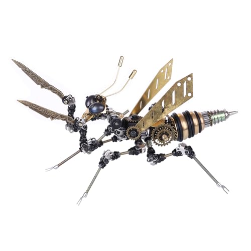Joytopiaminds 3D-Metallpuzzle für Erwachsene, Steampunk-Mantis-Modellbausatz mit verstellbaren Gelenken zum Selberbauen, kreative Schreibtischdekoration für Zuhause und Büro von Joytopiaminds