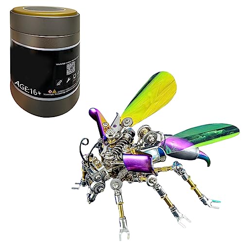 Joytopiaminds 3D-Metallpuzzle für Erwachsene, über 180 Teile: Mechanische Wespe mit galvanisiertem Schwanz zum Selberbauen, kreative Schreibtischdekoration für Zuhause oder das Büro von Joytopiaminds