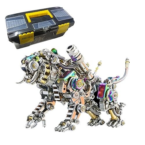 Joytopiaminds 3D-Metallpuzzle für Erwachsene, über 700 Teile, Bengalischer Tiger zum Selberbauen, farbenfrohe Beschichtung, kreative Schreibtischdekoration für Zuhause und Büro von Joytopiaminds