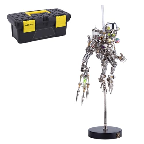 Joytopiaminds 3D-Metallpuzzle für Erwachsene, über 700 Teile, DIY 3D Steampunk Mechanischer Taucheraffen-Modellbausatz mit farbwechselnden LED-Teilen, kreative Dekoration für Zuhause oder das Büro von Joytopiaminds