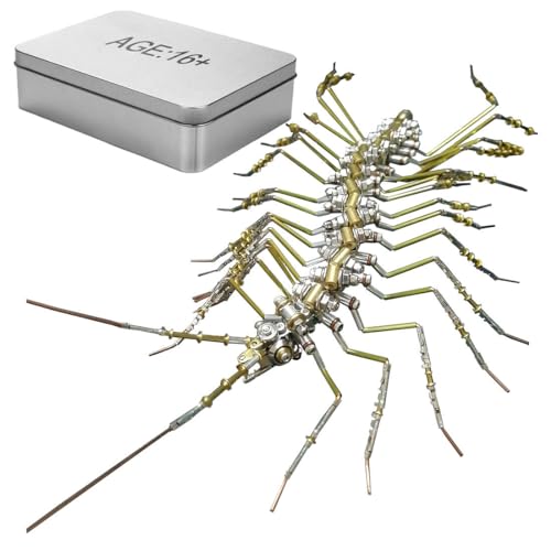 Joytopiaminds 3D-Metallpuzzle für Erwachsene, über 700 Teile Steampunk Mechanischer Scutigera-Modellbausatz, kreative Schreibtischdekoration für Zuhause & Büro von Joytopiaminds