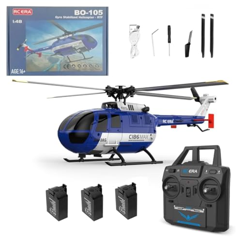 Joytopiaminds C186MAX RC-Gunship-Helikopter für Erwachsene, 2,4G 4-Kanal Flybarless-Fernsteuerung mit Gyro-Stabilisierung und Optical Flow von Joytopiaminds