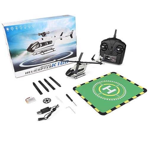 Joytopiaminds K160 EC145 Ferngesteuerter Hubschrauber für Erwachsene, 2,4G 4-Kanal RC-Helikopter mit Höhenhaltung, Brushless Quadcopter RC-Drohne – 1 Akku von Joytopiaminds