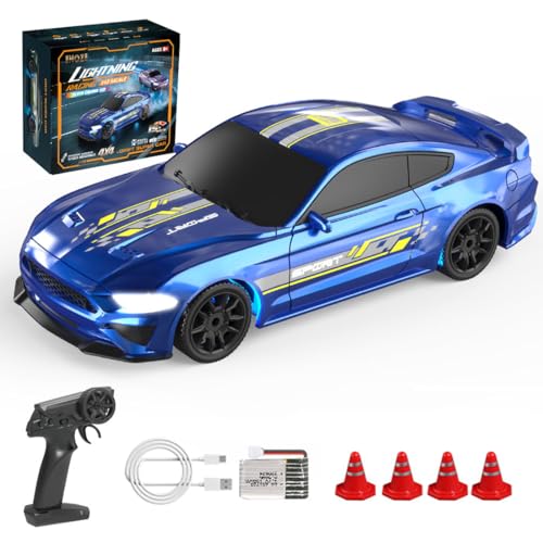 Joytopiaminds Mini-RC-Driftauto im Maßstab 1:43, 2,4 GHz 4WD, vollproportional gesteuertes RC-Rennauto mit LED-Licht, Hobby-Geschenk für Jugendliche und Erwachsene Joytopiaminds Mini-RC-Driftauto im Maßstab 1:43, 2,4 GHz 4WD, vollproportional gesteuertes RC-Rennauto mit LED-Licht, Hobby-Geschenk für Jugendliche und Erwachsene von Joytopiaminds