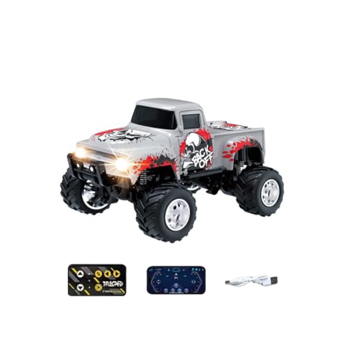 Joytopiaminds Monstertruck aus Aluminiumlegierung im Maßstab 1:64 mit App-Steuerung, 2,4-GHz-Proportionalsteuerung, 3-Gang-Getriebe, Offroad-Stoßdämpfung und Anhängerkupplung Joytopiaminds Monstertruck aus Aluminiumlegierung im Maßstab 1:64 mit App-Steuerung, 2,4-GHz-Proportionalsteuerung, 3-Gang-Getriebe, Offroad-Stoßdämpfung und Anhängerkupplung von Joytopiaminds
