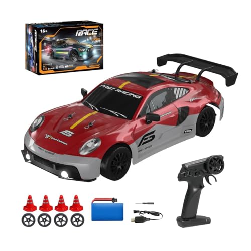 Joytopiaminds RC-Driftauto im Maßstab 1:16 mit Straßensperren, RTR 2,4G ferngesteuertes Auto mit proportionaler Drosselklappe und Lenkung, RC-Rennspielzeug für Erwachsene von Joytopiaminds