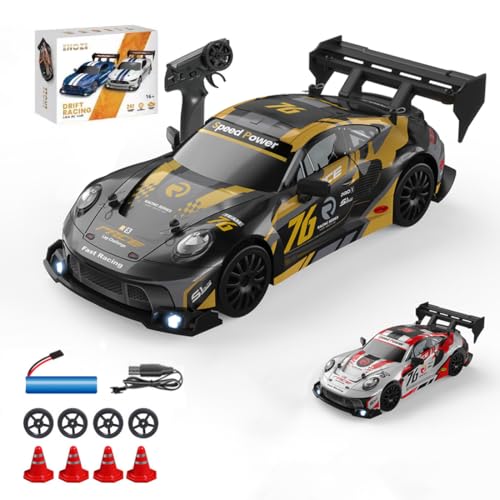 Joytopiaminds RC-Driftauto im Maßstab 1:24, 2,4-G-Allradantrieb, vollproportional gesteuertes RC-Sportauto mit 280-PS-Motor, RC-Rennspielzeug für Enthusiasten – 2 Akku Joytopiaminds RC-Driftauto im Maßstab 1:24, 2,4-G-Allradantrieb, vollproportional gesteuertes RC-Sportauto mit 280-PS-Motor, RC-Rennspielzeug für Enthusiasten – 2 Akku von Joytopiaminds