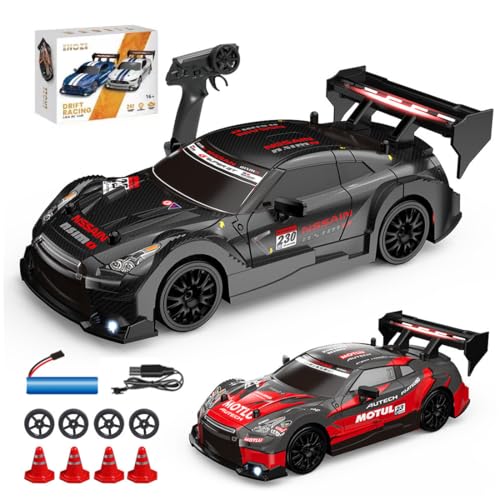 Joytopiaminds RC-Driftauto im Maßstab 1:24, 2,4-G-Allradantrieb, vollproportional gesteuertes RC-Sportauto mit 280-PS-Motor, RC-Rennspielzeug für Enthusiasten – 3 Akku Joytopiaminds RC-Driftauto im Maßstab 1:24, 2,4-G-Allradantrieb, vollproportional gesteuertes RC-Sportauto mit 280-PS-Motor, RC-Rennspielzeug für Enthusiasten – 3 Akku von Joytopiaminds