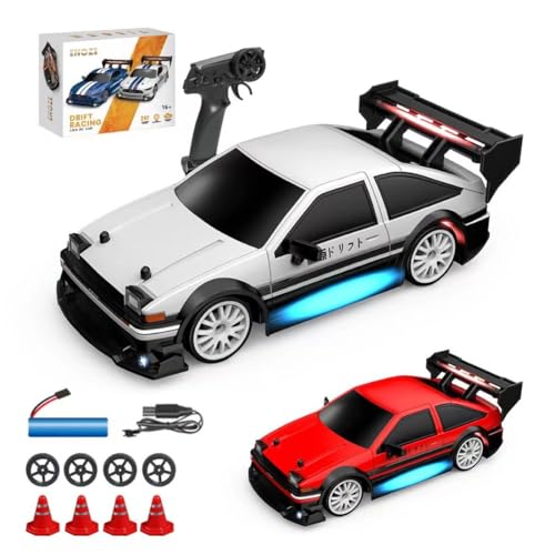 Joytopiaminds RC-Driftauto im Maßstab 1:24, 2,4-G-Allradantrieb, vollproportional gesteuertes RC-Sportauto mit 280-PS-Motor, RC-Rennspielzeug für Enthusiasten – 3 Akku Joytopiaminds RC-Driftauto im Maßstab 1:24, 2,4-G-Allradantrieb, vollproportional gesteuertes RC-Sportauto mit 280-PS-Motor, RC-Rennspielzeug für Enthusiasten – 3 Akku von Joytopiaminds