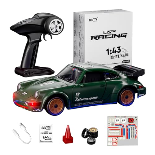 Joytopiaminds RC-Driftauto im Maßstab 1:43 mit zu öffnenden Türen, 2,4-GHz-Simulations-RC-Rennwagen aus Leichtmetall mit bunten Lichtern und Gyro-Stabilisator, Mini-Tisch-Sportwagen für Bastler Joytopiaminds RC-Driftauto im Maßstab 1:43 mit zu öffnenden Türen, 2,4-GHz-Simulations-RC-Rennwagen aus Leichtmetall mit bunten Lichtern und Gyro-Stabilisator, Mini-Tisch-Sportwagen für Bastler von Joytopiaminds