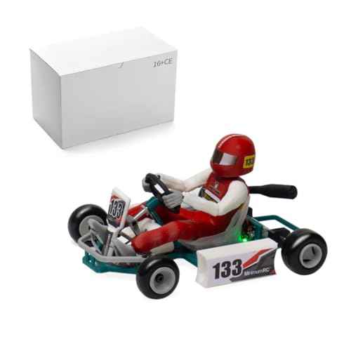 Joytopiaminds RC-Kart im Maßstab 1:32, 2,4-GHz-N20-Motor, Kart-Modellbausatz mit interaktiver Lenkung, Retro-Rennspielzeug für Bastler (ohne Fernbedienung/Empfänger) von Joytopiaminds