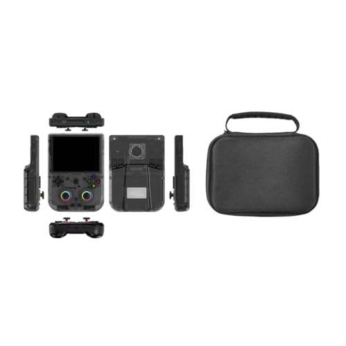 Joytopiaminds RG406V Retro-Handheld-Spielkonsole, tragbares 4,5-Zoll-Retro-Spielgerät mit 8+128 GB Speicher und schützender Aufbewahrungstasche (Schwarz / 256 GB, über 9000 Spiele) von Joytopiaminds