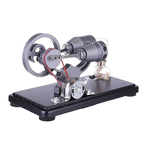 Joytopiaminds Stirlingmotor-Modellbausätze, DIY-Stirlingmotor vom Typ Gamma mit LED-Generator und Beleuchtung für physikalische Experimente Joytopiaminds Stirlingmotor-Modellbausätze, DIY-Stirlingmotor vom Typ Gamma mit LED-Generator und Beleuchtung für physikalische Experimente von Joytopiaminds