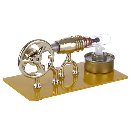 Joytopiaminds Stirlingmotor-Modellbausätze, Einzylinder-Stirlingmotor mit Alkohollampe für physikalische Experimente Joytopiaminds Stirlingmotor-Modellbausätze, Einzylinder-Stirlingmotor mit Alkohollampe für physikalische Experimente von Joytopiaminds