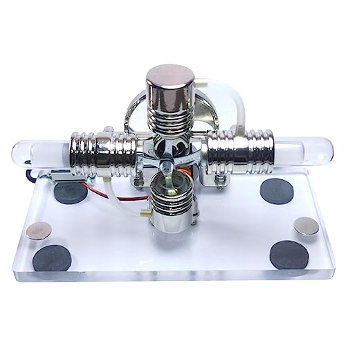 Joytopiaminds Stirlingmotor-Modellbausatz, Alpha-Typ Horizontal-Boxermotor-Heißluft-Stirlingmotor-Generator mit Zwei Alkohollampen für physikalische Experimente Joytopiaminds Stirlingmotor-Modellbausatz, Alpha-Typ Horizontal-Boxermotor-Heißluft-Stirlingmotor-Generator mit Zwei Alkohollampen für physikalische Experimente von Joytopiaminds