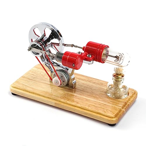 Joytopiaminds Stirlingmotor-Modellbausatz, Gamma-Heißluft-Stirlingmotor-Generator mit LED-Beleuchtung für physikalische Experimente Joytopiaminds Stirlingmotor-Modellbausatz, Gamma-Heißluft-Stirlingmotor-Generator mit LED-Beleuchtung für physikalische Experimente von Joytopiaminds