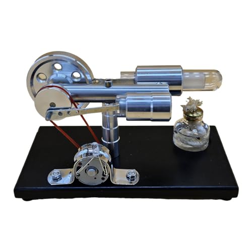 Joytopiaminds Stirlingmotor-Modellbausatz, Gamma-Stirlingmotor-Generator mit LED-Beleuchtung und Alkoholtropfer für physikalische Experimente Joytopiaminds Stirlingmotor-Modellbausatz, Gamma-Stirlingmotor-Generator mit LED-Beleuchtung und Alkoholtropfer für physikalische Experimente von Joytopiaminds
