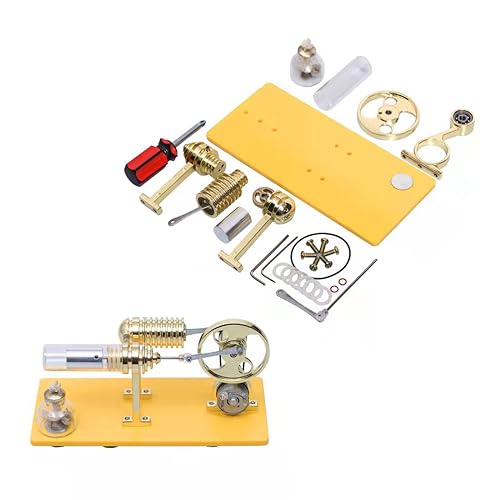 Joytopiaminds Stirlingmotor-Modellbausatz, Gamma-Stirlingmotor-Generatormodell mit LED-Beleuchtung für physikalische Experimente Joytopiaminds Stirlingmotor-Modellbausatz, Gamma-Stirlingmotor-Generatormodell mit LED-Beleuchtung für physikalische Experimente von Joytopiaminds