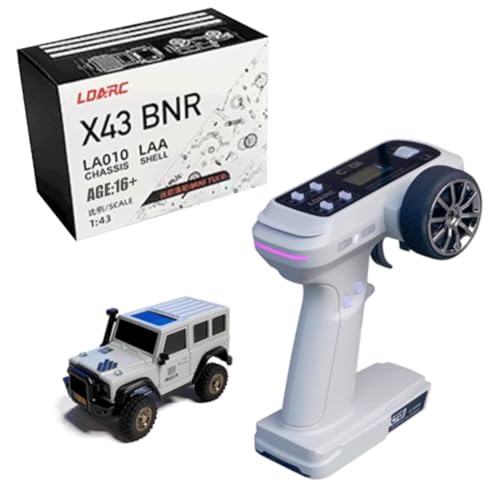 Joytopiaminds X43 RC Mini Rock Crawler, 2,4G RC-Kletterauto im Maßstab 1:43 mit Metallantrieb und -federung, Geländewagenmodell für Bastler – RTR von Joytopiaminds