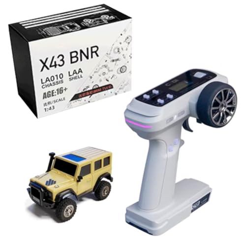 Joytopiaminds X43 RC Mini Rock Crawler, 2,4G RC-Kletterauto im Maßstab 1:43 mit Metallantrieb und -federung, Geländewagenmodell für Bastler – RTR von Joytopiaminds