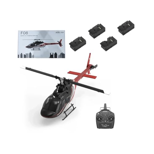 Joytopiaminds YU Xiang F08 Bell 206 RC-Helikopter für Erwachsene, Maßstab 1:27, 2,4 GHz, 6-Kanal, bürstenloser Flybarless-Direktantrieb, 6G, mit optischer Flusspositionierung – RTF von Joytopiaminds