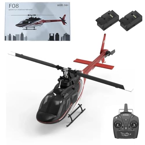 Joytopiaminds YU Xiang F08 Bell 206 RC-Helikopter für Erwachsene, Maßstab 1:27, 2,4 GHz, 6-Kanal, bürstenloser Flybarless-Direktantrieb, 6G, mit optischer Flusspositionierung – RTF von Joytopiaminds