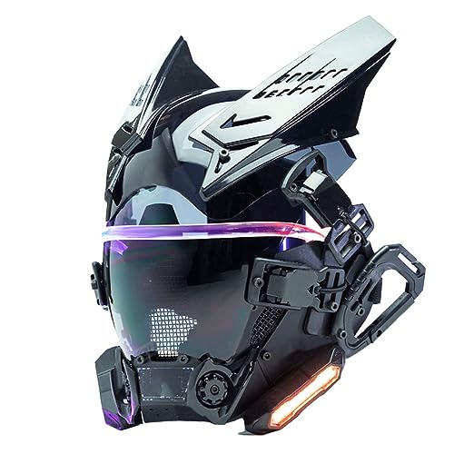 Joytopiaminds Zukunfts-Punk Mechanische LED-Maske mit Mehrfarben-Effekten, Verstellbares Cosplay-Prop für Halloween, Rollenspiel & Kostümpartys Joytopiaminds Zukunfts-Punk Mechanische LED-Maske mit Mehrfarben-Effekten, Verstellbares Cosplay-Prop für Halloween, Rollenspiel & Kostümpartys von Joytopiaminds