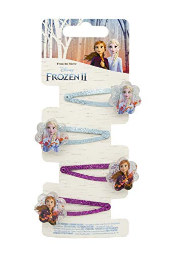 Disney Frozen - 4 Haarspangen aus Metall mit blumenförmigen Glitzeranhänger aus Kunststoff Disney Frozen - 4 Haarspangen aus Metall mit blumenförmigen Glitzeranhänger aus Kunststoff von Joytoy