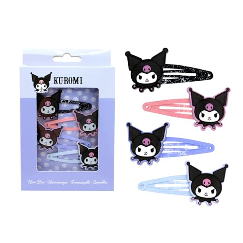 Joy Toy - Kuromi 4 Haarspangen in Geschenkpackung 9x1,5x14 cm Joy Toy - Kuromi 4 Haarspangen in Geschenkpackung 9x1,5x14 cm von Joytoy