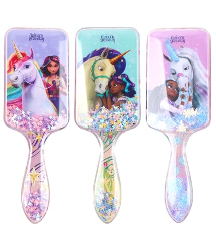 Joy Toy - Unicorn Academy Bürste mit Glitzerelementen - 3 Designs: Sophia, Eva & Layla (Figur kann NICHT gewählt werden) von Joytoy