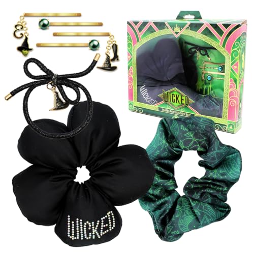 Joy Toy - Wicked Elphaba Haarschmuckset mit 4 Haarspangen, 2 Scrunchies, 1 Haarband - in Geschenkverpackung Joy Toy - Wicked Elphaba Haarschmuckset mit 4 Haarspangen, 2 Scrunchies, 1 Haarband - in Geschenkverpackung von Joytoy