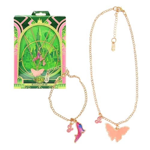 Joy Toy - Wicked Glinda Halskette und Armband aus Metall mit Charms von Joytoy