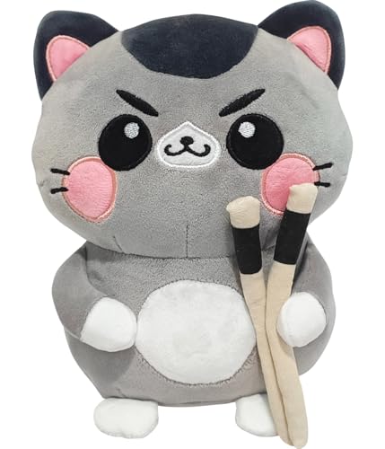 Joytoy - Funny Cats 24181 Funny Cat mit Chopsticks - 25 cm Plüsch von Joytoy