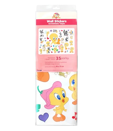 Looney Tunes Baby 000153 - Wandsticker, 50 x 18 cm, 35 Stück von Joytoy