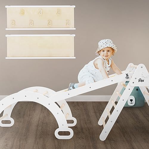 Joyz Rutsche für Kletterdreieck, Weiß, Rutschbrett für Klettergerüst, Kletterrampe Holz mit 7 Griffen für Kletterbogen, Pikler Dreieck, Montessori Spielzeug, Holzrutsche Indoor für Kinder ab 2 Jahre Joyz Rutsche für Kletterdreieck, Weiß, Rutschbrett für Klettergerüst, Kletterrampe Holz mit 7 Griffen für Kletterbogen, Pikler Dreieck, Montessori Spielzeug, Holzrutsche Indoor für Kinder ab 2 Jahre von Joyz