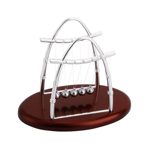 Newton Pendel, Klassisches Kugelpendel 5 Balancekugeln mit Weinroter Basis KugelstoßPendel Newtons Cradle Physik Spielzeug Schreibtisch Gadgets Stresskiller Unruhe Pendel Aesthetic für Büro Deko Newton Pendel, Klassisches Kugelpendel 5 Balancekugeln mit Weinroter Basis KugelstoßPendel Newtons Cradle Physik Spielzeug Schreibtisch Gadgets Stresskiller Unruhe Pendel Aesthetic für Büro Deko von Joyzan