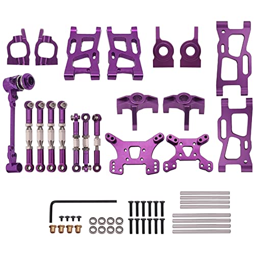 Jrpzcv Metall-Schwenkarm-Lenkbecher Shock Tower Upgrade-ZubehöRsatz für 144001 1/14 124019 1/12 RC-Autoteile, Lila Jrpzcv Metall-Schwenkarm-Lenkbecher Shock Tower Upgrade-ZubehöRsatz für 144001 1/14 124019 1/12 RC-Autoteile, Lila von Jrpzcv