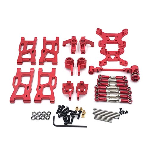 Jrpzcv Metall-Schwenkarm-Lenkbecher Shock Tower Upgrade-ZubehöRsatz für 144001 1/14 124019 1/12 RC-Autoteile, Rot Jrpzcv Metall-Schwenkarm-Lenkbecher Shock Tower Upgrade-ZubehöRsatz für 144001 1/14 124019 1/12 RC-Autoteile, Rot von Jrpzcv