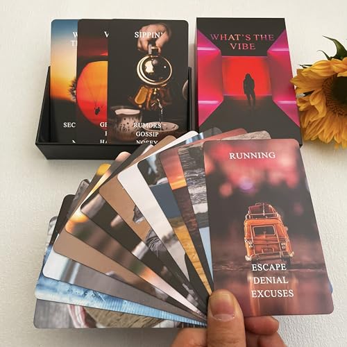 Jrskvaro What's The Vibe Oracle Cards Deck, Oracle Cards for Beginners, Oracle Deck Used for Career and Life Relationships, Twin Flame, Soulmate, Karmic Connection von Jrskvaro