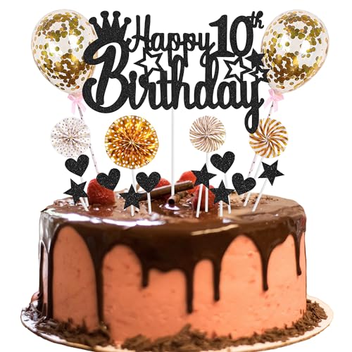 Tortendeko 10 Geburtstag Deko Happy 10th Birthday Tortendeko 10 jahre junge Kuchendeko 10. Geburtstag mädchen Schwarz Golden Tortendeko junge mädchen Hello 10 Glitter Cake Topper für 10 Geburtstag Tortendeko 10 Geburtstag Deko Happy 10th Birthday Tortendeko 10 jahre junge Kuchendeko 10. Geburtstag mädchen Schwarz Golden Tortendeko junge mädchen Hello 10 Glitter Cake Topper für 10 Geburtstag von Jrzyhi