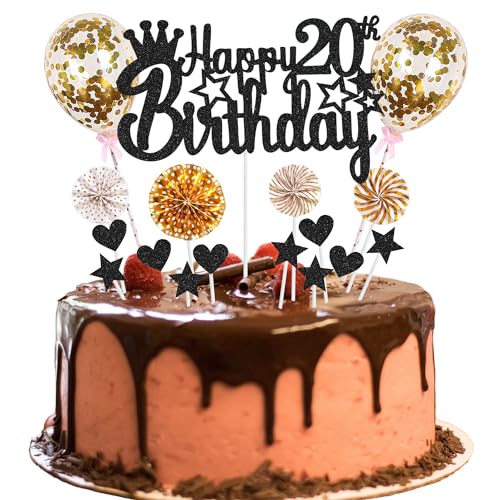 Tortendeko 20 Geburtstag Deko Happy 20th Birthday Tortendeko 20 jahre mann Kuchendeko 20. Geburtstag frau Schwarz Golden Tortendeko mann frauen Hello 20 Glitter Cake Topper für 20 Geburtstag Tortendeko 20 Geburtstag Deko Happy 20th Birthday Tortendeko 20 jahre mann Kuchendeko 20. Geburtstag frau Schwarz Golden Tortendeko mann frauen Hello 20 Glitter Cake Topper für 20 Geburtstag von Jrzyhi