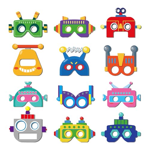 Jsleid 12 Stücke Roboter Cosplay Masken, Roboter Kindermaske, Roboter Masken Kindermaske, Roboter Party Maske, Masken Für Kinder, Für Kinderparty, Roboter Kinder Rollenspiel Jsleid 12 Stücke Roboter Cosplay Masken, Roboter Kindermaske, Roboter Masken Kindermaske, Roboter Party Maske, Masken Für Kinder, Für Kinderparty, Roboter Kinder Rollenspiel von Jsleid
