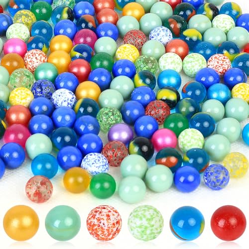 Jttxiu 170 Stück Glasmurmeln Glas, Kleine Glas Murmeln, 16mm Bunte Murmeln, Glaskugeln, Bunte Katzenaugen-Glasmurmeln für Murmelspiel Murmelbahn Kugelbahnen Vasen Pflanzendeko Jttxiu 170 Stück Glasmurmeln Glas, Kleine Glas Murmeln, 16mm Bunte Murmeln, Glaskugeln, Bunte Katzenaugen-Glasmurmeln für Murmelspiel Murmelbahn Kugelbahnen Vasen Pflanzendeko von Jttxiu