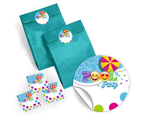 10 Geschenktüten/blau + 10 Aufkleber Schwimmbad Pool-Party für Mitgebsel Gastgeschenk beim Kindergeburtstag Jungen Mädchen 10 Geschenktüten/blau + 10 Aufkleber Schwimmbad Pool-Party für Mitgebsel Gastgeschenk beim Kindergeburtstag Jungen Mädchen von JuNa-Experten