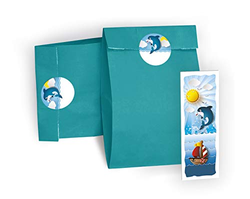 10 Lesezeichen + 10 Geschenktüten/blau + 10 Aufkleber Delfin Mitgebsel Gastgeschenk beim Kindergeburtstag Mädchen Jungen 10 Lesezeichen + 10 Geschenktüten/blau + 10 Aufkleber Delfin Mitgebsel Gastgeschenk beim Kindergeburtstag Mädchen Jungen von JuNa-Experten
