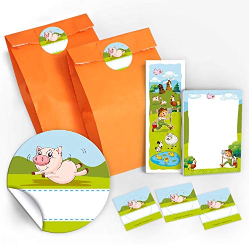 10 Lesezeichen + 10 Mini-Notizblöcke + 10 Geschenktüten/orange + 10 Aufkleber Bauernhof Mitgebsel Gastgeschenk beim Kindergeburtstag Mädchen Jungen 10 Lesezeichen + 10 Mini-Notizblöcke + 10 Geschenktüten/orange + 10 Aufkleber Bauernhof Mitgebsel Gastgeschenk beim Kindergeburtstag Mädchen Jungen von JuNa-Experten