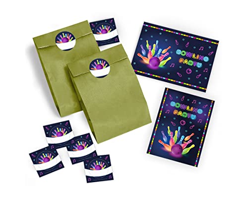 12 Einladungskarten zum Kindergeburtstag Bowling für Mädchen und Jungen/Erwachsene incl. 12 Umschläge, 12 Tüten/grün, 12 Aufkleber/Bunte Einladungen zum Geburtstag/Geburtstagseinladungen 12 Einladungskarten zum Kindergeburtstag Bowling für Mädchen und Jungen/Erwachsene incl. 12 Umschläge, 12 Tüten/grün, 12 Aufkleber/Bunte Einladungen zum Geburtstag/Geburtstagseinladungen von JuNa-Experten