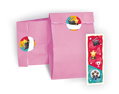 12 Geschenktüten/Hellrosa + 12 Aufkleber + 12 Lesezeichen Kino Mitgebsel Gastgeschenk Kindergeburtstag Geburtstag Mädchen Jungen Erwachsene 12 Geschenktüten/Hellrosa + 12 Aufkleber + 12 Lesezeichen Kino Mitgebsel Gastgeschenk Kindergeburtstag Geburtstag Mädchen Jungen Erwachsene von JuNa-Experten